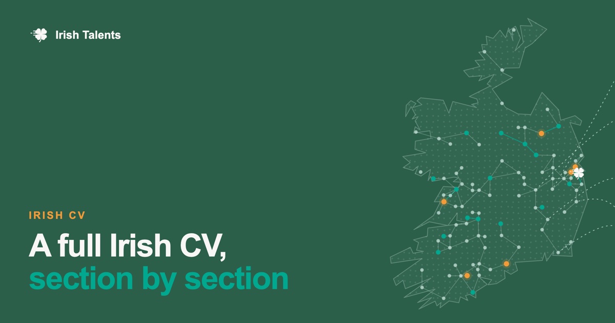 Irish CV example for international candidates, section by section