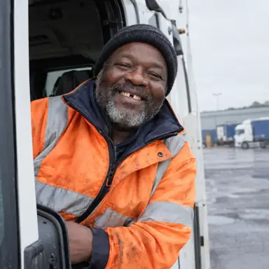 Illustrative portrait: HGV driver