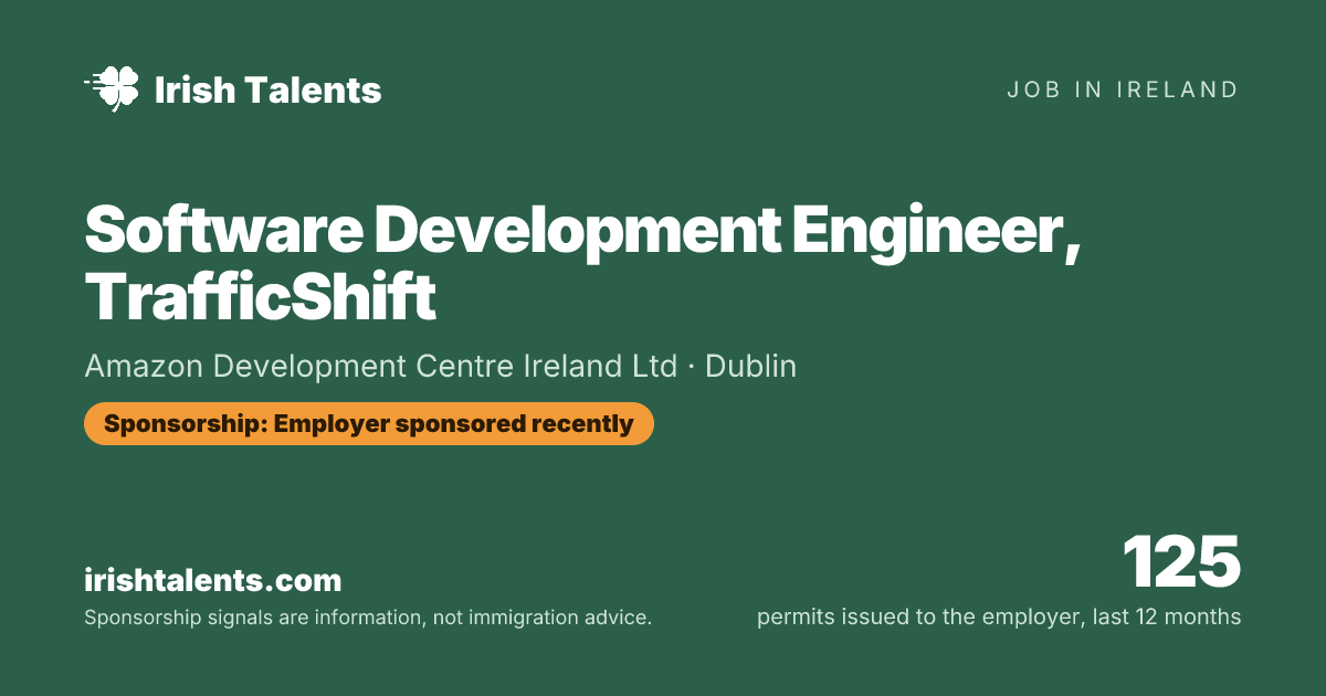 Software Development Engineer, TrafficShift | Amazon Development Centre ...